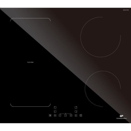 CONTINENTAL EDISON 4-Zonen-Induktionskochfeld CETI4ZFLEX3 – Flex – 7200 W – 4 Booster – Schwarz