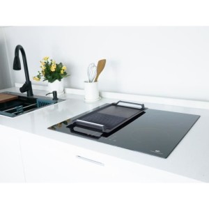 CONTINENTAL EDISON 4-zone induction hob CETI4ZFLEX3 - Flex - 7200W - 4 boosters - black