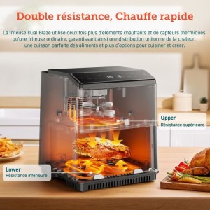 COSORI Ölfreie Fritteuse – Dual Blaze Chef Edition – 6,4 l Fassungs...
