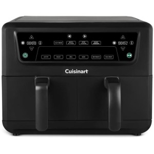 Friteuse sans huile CUISINART - Airfryer AFD10OBLE - Capacité 10,4L - Double cuves - Noir - 2400W