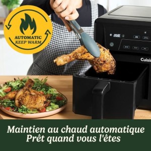 CUISINART Airfryer AFD10OBLE – 10,4 l Fassungsvermögen – Doppeltank – Schwarz – 2400 W
