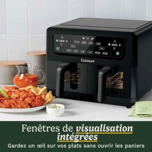CUISINART Airfryer AFD10XBLE – 10,4 l Fassungsvermögen – Doppeltank – Schwarz – 2400 W