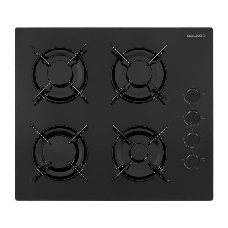 Gaskochfeld - DAEWOO - 4 Brenner - 60 cm - BH6GKR40BNL - Schwarz