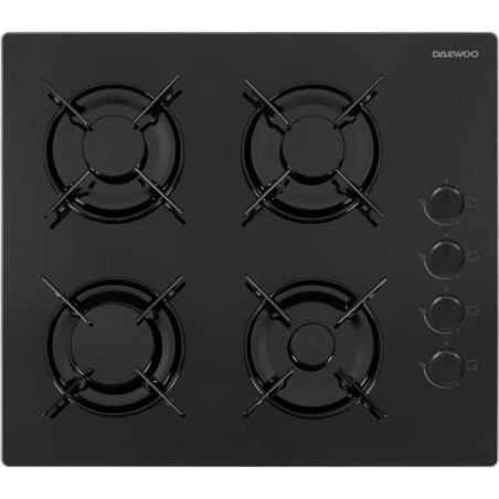 Gaskochfeld - DAEWOO - 4 Brenner - 60 cm - BH6GKR40BNL - Schwarz