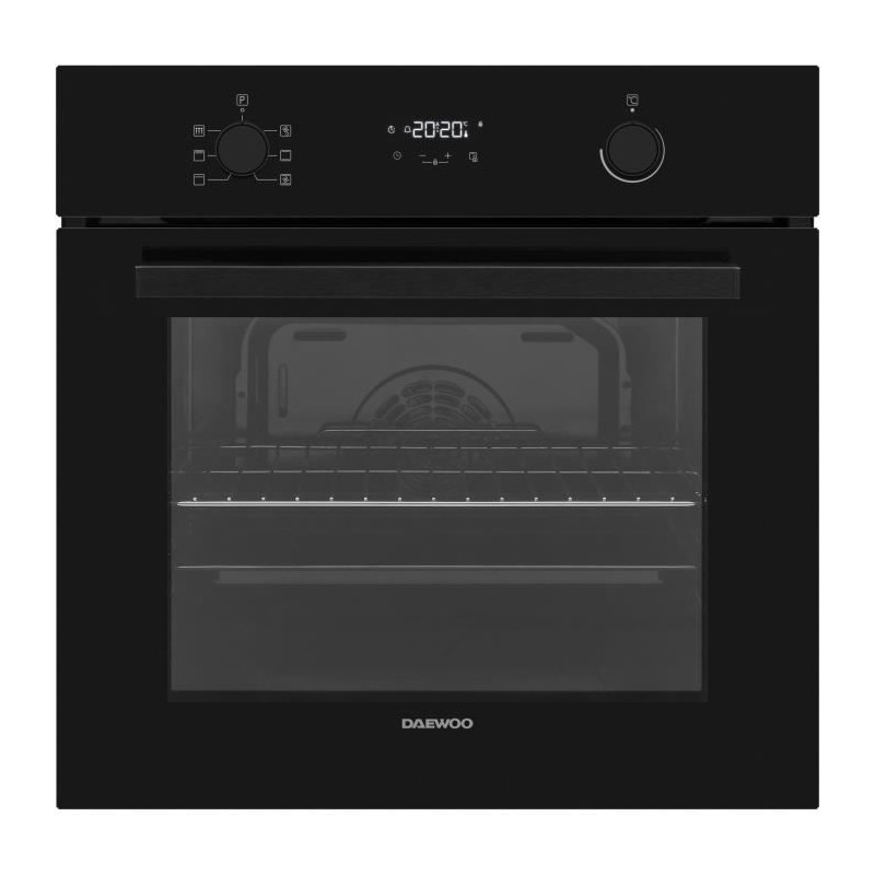 Four encastrable - Pyrolyse - Chaleur tournante - DAEWOO - BO6PR27GBNL - Noir - Porte froide - 59,5 x 57,5 x 59,5 cm