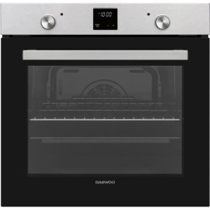 Four encastrable - Pyrolyse - Chaleur pulsée - DAEWOO - BO7PR28MINM - Inox - Porte froide - 59,5 x 57,5 x 59,5 cm