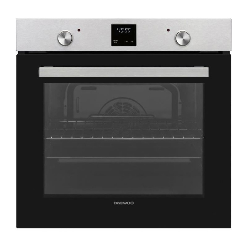 Four encastrable - Pyrolyse - Chaleur pulsée - DAEWOO - BO7PR28MINM - Inox - Porte froide - 59,5 x 57,5 x 59,5 cm