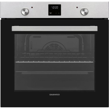 Four encastrable - Pyrolyse - Chaleur pulsée - DAEWOO - BO7PR28MINM - Inox - Porte froide - 59,5 x 57,5 x 59,5 cm