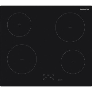 Plaque de cuisson vitrocéramique - DAEWOO - 4 foyers - 60 cm - BH6VTF27BNM - Noir