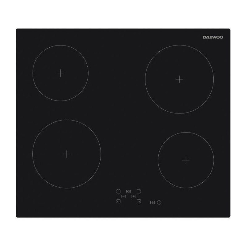 Plaque de cuisson vitrocéramique - DAEWOO - 4 foyers - 60 cm - BH6VTF27BNM - Noir