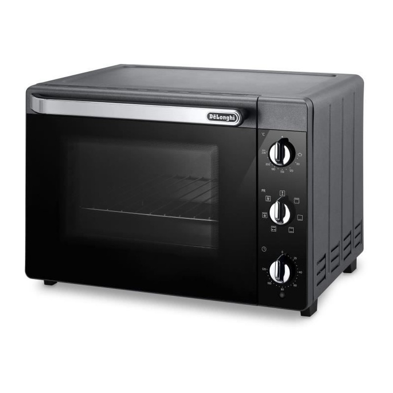 Mini-four - Chaleur tournante - Tournebroche - DELONGHI - EO40123.S - Noir - 40 L - 51,5 x 44 x 36 cm - 2000 W