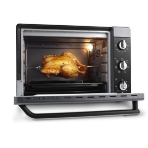 Mini-four - Chaleur tournante - Tournebroche - DELONGHI - EO40123.S - Noir - 40 L - 51,5 x 44 x 36 cm - 2000 W