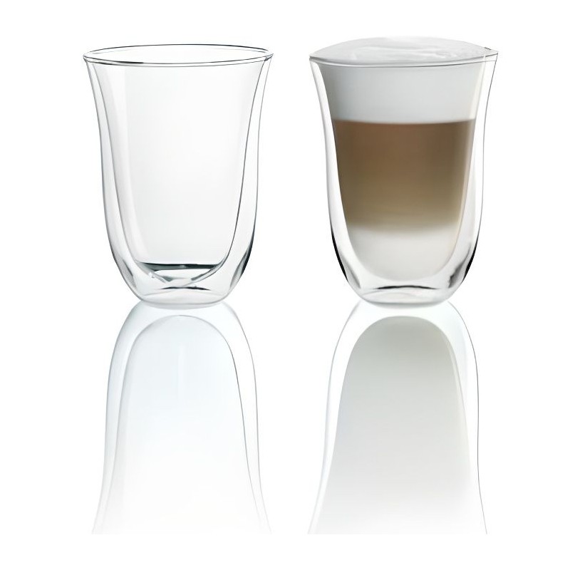 DELONGHI Lot de 2 tassels Latte Macchiato - 22 cl
