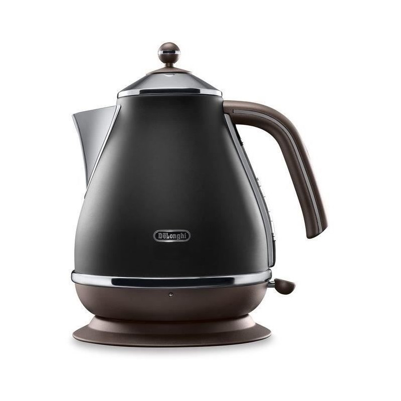 Wasserkocher - DELONGHI - KBOV2001.BK - 2000 W - 1,7 l - Mattschwarz / Schokolade