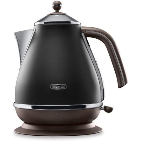 Wasserkocher - DELONGHI - KBOV2001.BK - 2000 W - 1,7 l - Mattschwarz / Schokolade