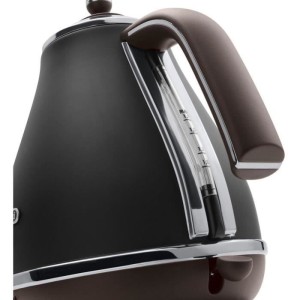 Wasserkocher - DELONGHI - KBOV2001.BK - 2000 W - 1,7 l - Mattschwarz / Schokolade