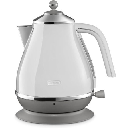 DELONGHI ICONA CAPITALS Wasserkocher – 1,7 l – Edelstahl – abnehmbarer und um 360° drehbarer Sockel – Anti-Kalk-Filter