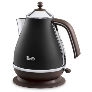 Bouilloire - DELONGHI - KBOV2001.BK - 2000 W - 1,7 L - Noir mat / Chocolat
