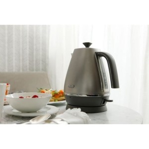 Wasserkocher - DELONGHI - KBI2001.S - 2000 W - 1,7 l - Mattes Metall / Chromdetails