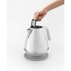 DELONGHI ICONA CAPITALS Wasserkocher – 1,7 l – Edelstahl – abnehmbarer und um 360° drehbarer Sockel – Anti-Kalk-Filter