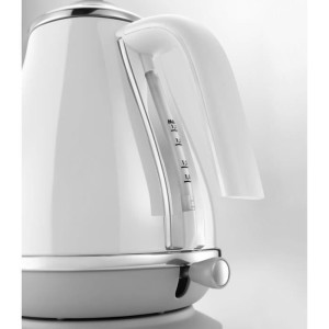 DELONGHI ICONA CAPITALS Wasserkocher – 1,7 l – Edelstahl – abnehmbarer und um 360° drehbarer Sockel – Anti-Kalk-Filter