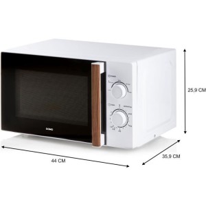Four micro-ondes DOMO DO2720 - 20L - 700W - Minuterie 35mn - Fonction décongélation - L44 x P35,8 x H 25,8 cm - Blanc finition