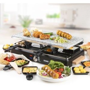 Raclettegerät - DOMO - DO9262G - 8 Personen - Kochstein - Grill - 1...