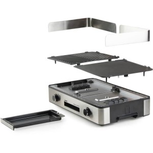 Grill de table barbecue Genius - DOMO - DO9259G - 2 zones de cuisson - Thermostat réglable- 2400 W