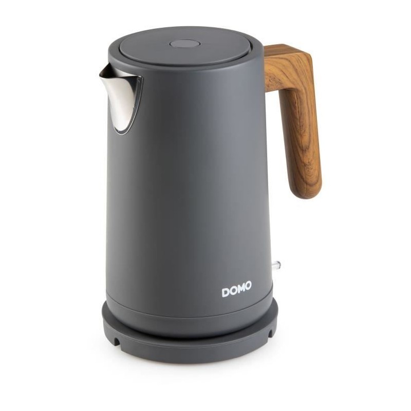 Wasserkocher - DOMO - DO9268WK - 2200 W - 1,7 L - 360°-Sockel - Schwarz / Holz