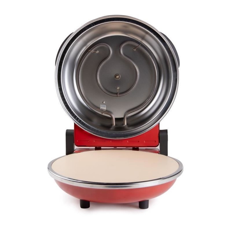 Pizzaofen - DOMO - DO9284PZ - Elektrisch 1200W - Keramikstein - Rot...