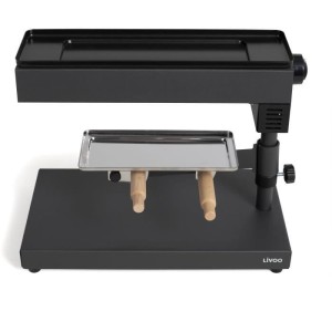 Appareil a raclette traditionnel - LIVOO - DOC159 - 600W - 6 a 8 personnes - Porte fromage amovible - 2 spatules