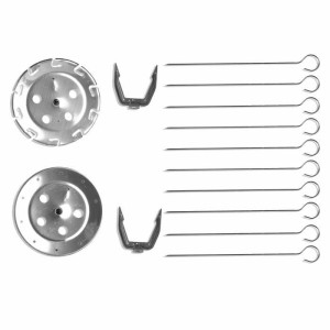 Grill vertical - LIVOO - DOM323 - 1500W - Jusqu'a 2,5 Kg - 1 broche centrale et 10 brochettes de 23 cm - Minuterie et rotation 3