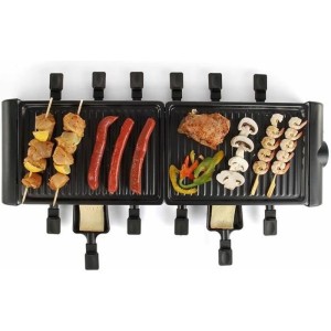 LIVOO DOC185 Raclette Set 12 Personen - Schwarz |  Raclette et fond...