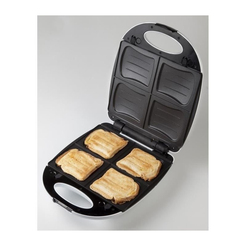 Appareil a croque-monsieur DOMO - DO9046C - Surface cuisson extra large 27 x 32cm - Plaques amovibles - 1200W