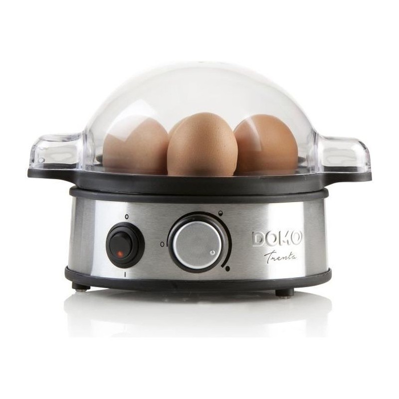 Cuiseur a oeufs DOMO - 400W DO9142EK - Indicateurs - Acier inoxydable - Jusqu'a 7 oeufs