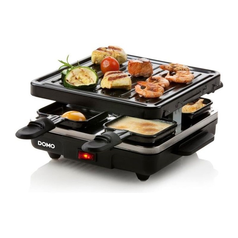 Appareil a raclette DOMO - DO9147G - Jusqu'a 4 personnes - Revetement antiadhésif - 600W
