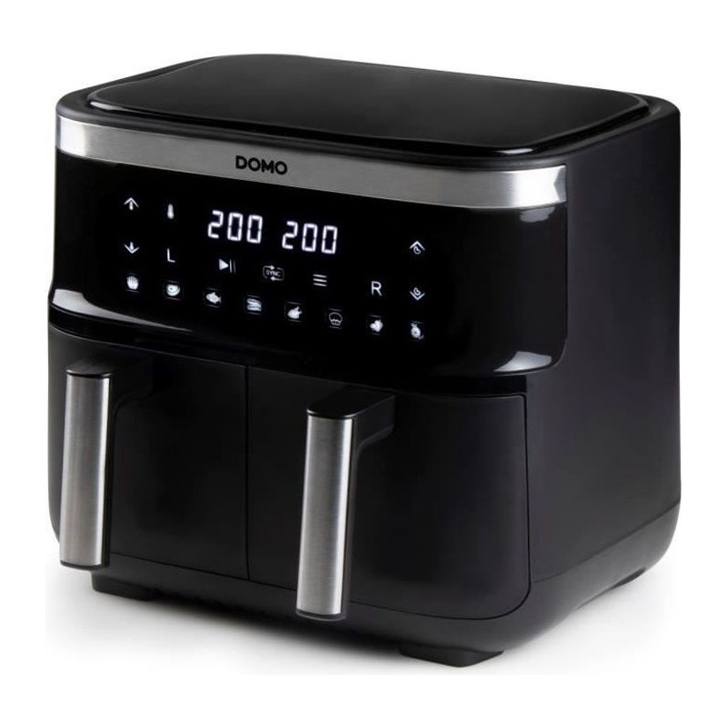 Domo Hot Air Fryer - DO537FR - 2 x 4 l - 85 ° A 200 ° - 8 Automatis...