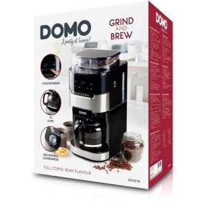 DOMO DO721K - 1,5-Liter-Kaffeemaschine - 12 Tassen - LCD-Bildschirm...