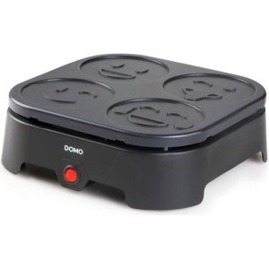 Crépiere Domo - 4 Crepes - Emoji patterns - Anti -adhesive Reveteme...