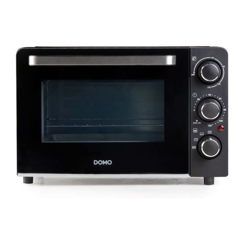 Mini four électrique DOMO DO807GO - 20 L - noir - chaleur haut et bas - minuterie 120 min - 1300W