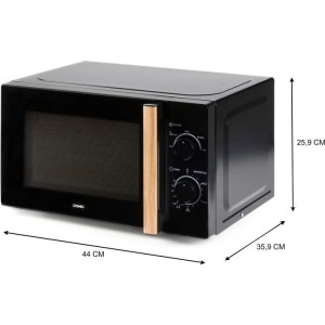 Four micro-ondes DOMO DO2820 - 20L - 700W - Minuterie 35mn - Fonction décongélation - L44 x P35,8 x H 25,8 cm - Noir finition