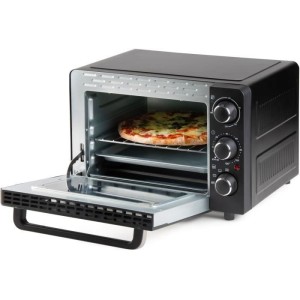 DOMO DO807GO Mini-Back- und Snackofen – 20 l – Schwarz – 1300 Watt –