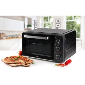 DOMO DO1107GO Mini-Back- und Snackofen – 28 l – Schwarz – 1500 Watt...