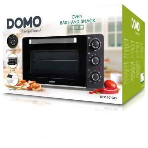 DOMO DO1107GO Mini-Back- und Snackofen – 28 l – Schwarz – 1500 Watt...
