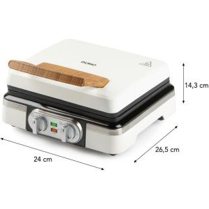 Waffeleisen - DOMO - DO9280W - 1520 W - 2 XL-Waffeln - Weiß |  Crêp...