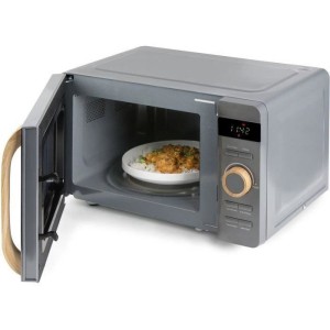 Mikrowelle - DOMO - DO3420 - Grau mit Holzoberfläche - L45,1 x T34,...