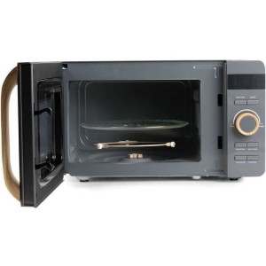 Mikrowelle - DOMO - DO3420 - Grau mit Holzoberfläche - L45,1 x T34,...