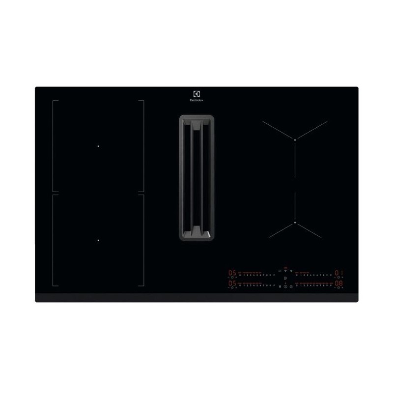 Plaque de cuisson aspirante a induction - ELECTROLUX - 4 foyers - 78 x 52 cm - KCC83443
