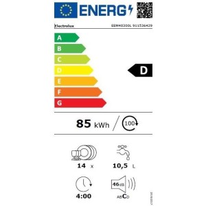 Lave-vaisselle tout encastrable ELECTROLUX EEM48300L - 14 couverts - Inverter - L60cm - tiroir a couverts - 46 dB