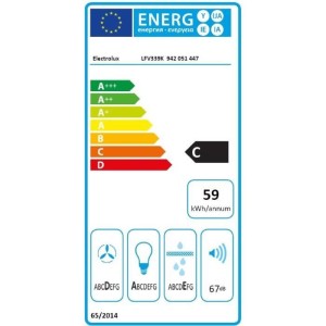 Vertikale, dekorative Dunstabzugshaube – ELECTROLUX – LFV339K – 89,8 x 39,6 x 54,3 cm – Schwarz